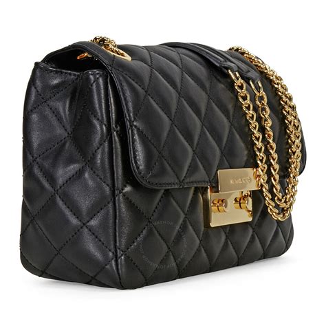 michael kors leather and suede saddle bag|michael kors quilted black bag.